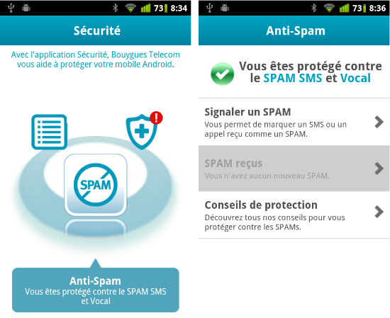 Centre de sécurité Android par Bouygues Telecom