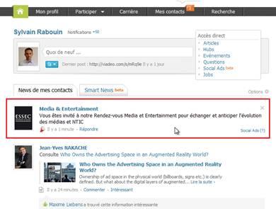 Publicité sociale_Newsfeed Viadeo Social Ads Publicité sociale_Newsfeed Viadeo Social Ads