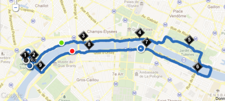 195ème sortie - Parcours 195ème sortie – Repérage 20 Km de Paris