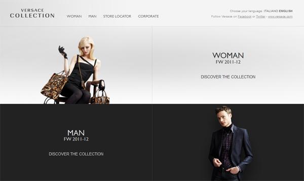 Versace Collection Web selection   More than HTML