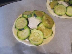 tartelettes chèvre courgettes avant cuisson