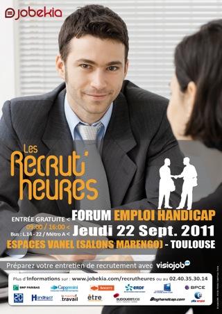 Forum Emploi Handicap « Les Recrut’Heures » Toulouse