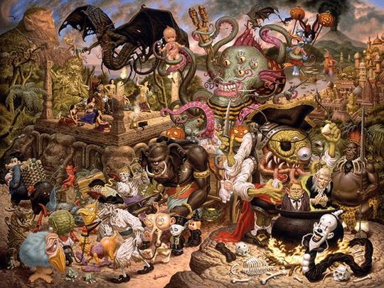 Painting by Todd Schorr