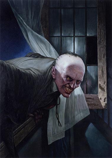 The Croglin Vampire' painted by Les Edwards The Croglin Vampire' painted by Les Edwards