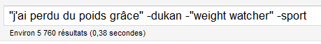 requete google, opérateur de recherche