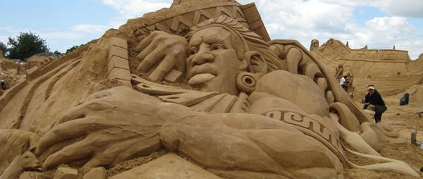 Sandissue sandissue sculpture sable Sandissue, des sculptures de sable et de glace