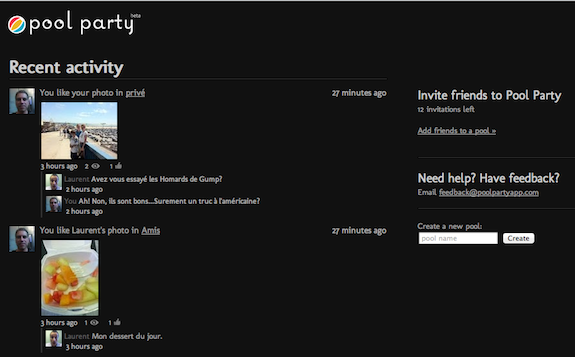 pool party web Pool Party, l’application mobile de partage de photos version Google