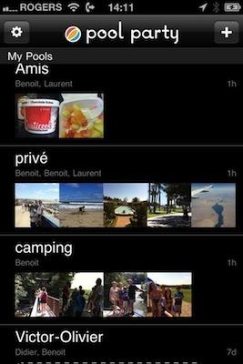 pool party iphone Pool Party, l’application mobile de partage de photos version Google