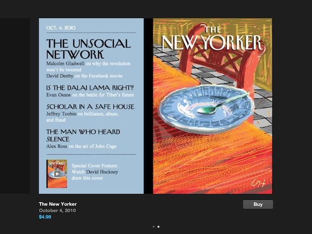 The New Yorker : 20 000 abonnés sur iPad