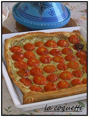 Tarte aux tomates cerises et pesto. IMGP8111-copie-1
