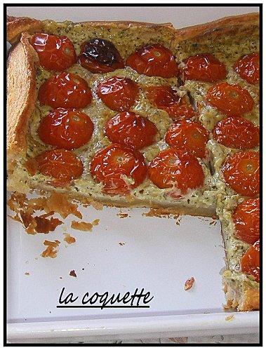 Tarte aux tomates cerises et pesto. IMGP8113