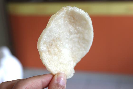 chips01 De la cuisson des chips de crevette