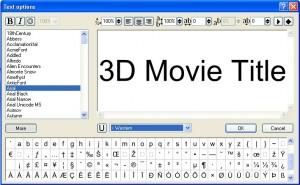 3 Text Options 300x185 Le logiciel 3D de MAGIX : 3D Maker