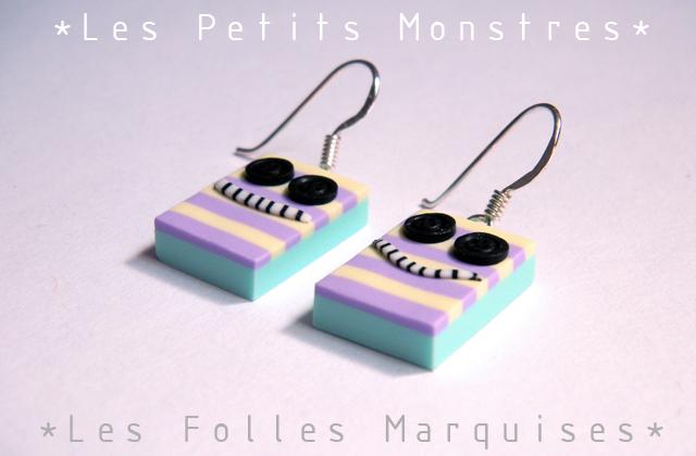 Visuel pour la collection Petits Monstres / Little Monsters earrings Visuel pour la collection Petits Monstres / Little Monsters earrings