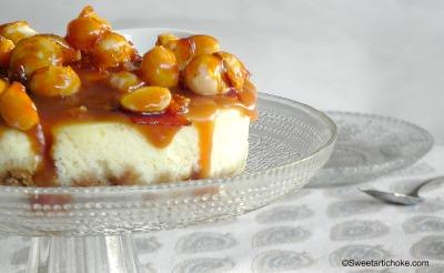 cheesecake4.1 Caramel and macadamia Cheesecake – Cheesecake au caramel et aux noix de macadamia