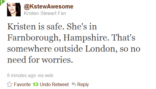Des nouvelles de Kristen Stewart à Londres