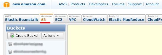 Comment stocker des fichiers, vidéos… sur Amazon S3 ? onglet amazon s3