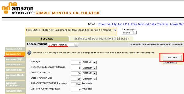 Comment stocker des fichiers, vidéos… sur Amazon S3 ? calculateur prix amazon s3