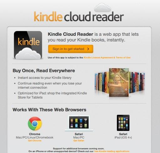 Amazon : Kindle Cloud Reader, la riposte attendue à Apple