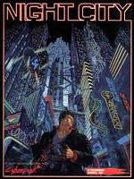 Couverture de l'édition américaine du supplément Night City pour le jeu de rôle Cyberpunk 2020