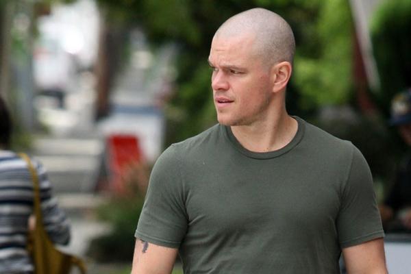 Matt Damon chauve pour le tournage de Elysium
