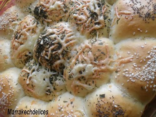 Pain Fleur Brioché fourré au poulet et légumes brioche