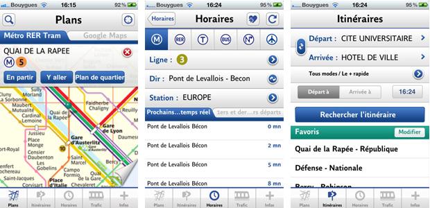MAJ de l'appli RATP iPhone et RATP Android