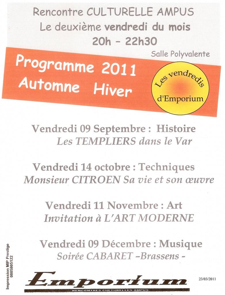 programme 20111 Emporium : La reprise