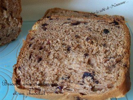 Brioche aux cranberries et chocolat Brioche cranberries et chocolat 3