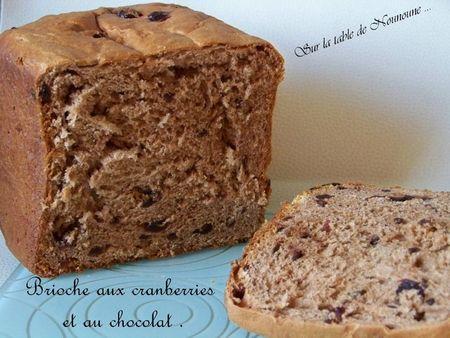 Brioche aux cranberries et chocolat Brioche cranberries et chocolat 2