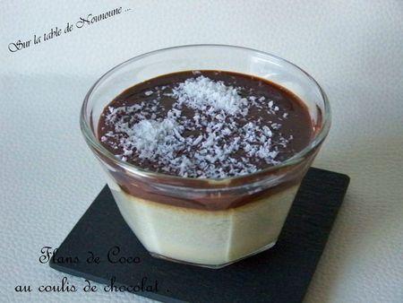 Flans de coco au coulis de chocolat Flans de Coco au coulis de chocolat 1
