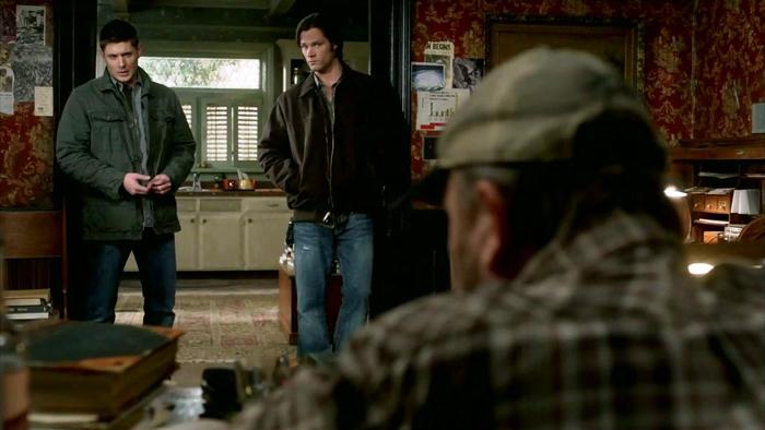 Dean et Sam face à un Bobby déprimé