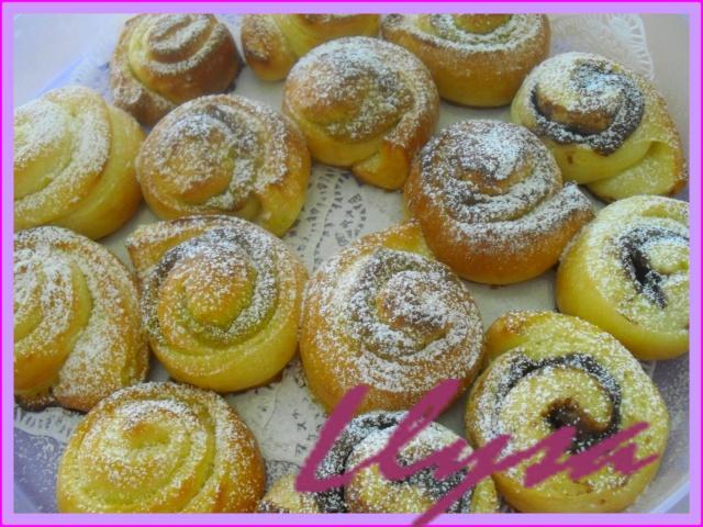 Minis chinois crème de pistaches, lemon-curd et nutella Minis chinois crème de pistaches, lemon-curd et nutella
