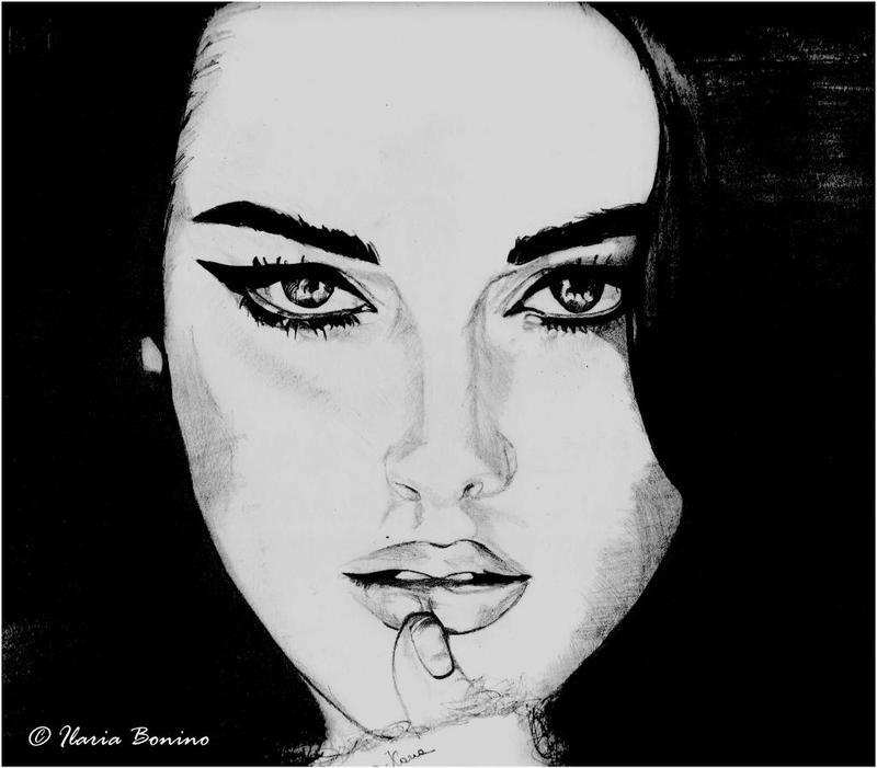 Very beautiful fan drawing of Kristen Stewart from W magazine 