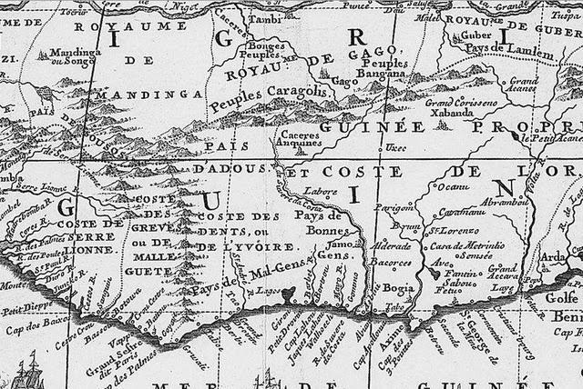 carte ancienne du Ghana par Nicolas de Fer carte ancienne du Ghana par Nicolas de Fer
