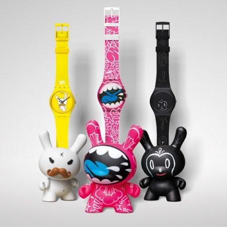 La marque de jouets Kidrobot s’associe à Swatch pour une collection de 8 montres exclusives