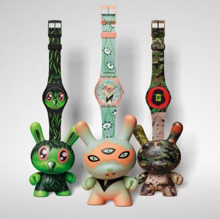 La marque de jouets Kidrobot s’associe à Swatch pour une collection de 8 montres exclusives