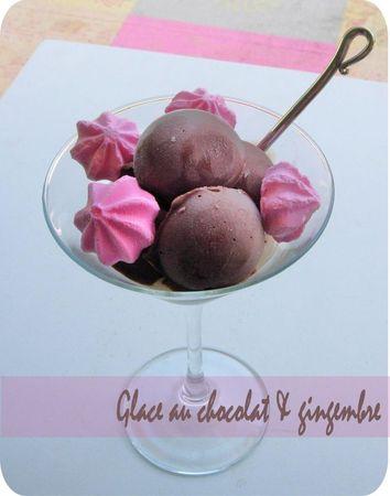 Glace au chocolat noir, dés de gingembre confit glace chocolat gingembre (scrap2)