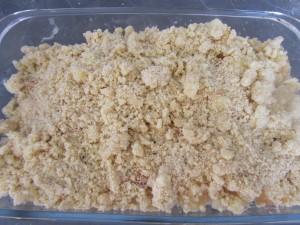 crumble poire nectarine avant cuisson crumble poire nectarine avant cuisson