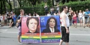 Christine Boutin aux cotes de Michele Bachmann à Montréal. Christine Boutin aux cotes de Michele Bachmann à Montréal.