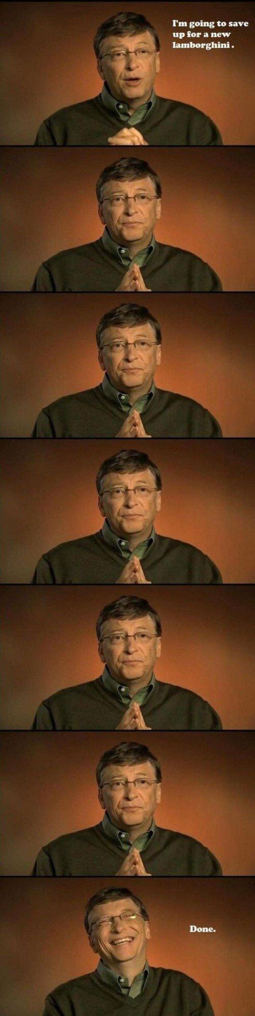 Bill Gates économise pour s’acheter une Lamborghini