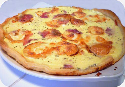 Tarte deux chèvres et jambon de pays Tarte deux chèvres et jambon de pays