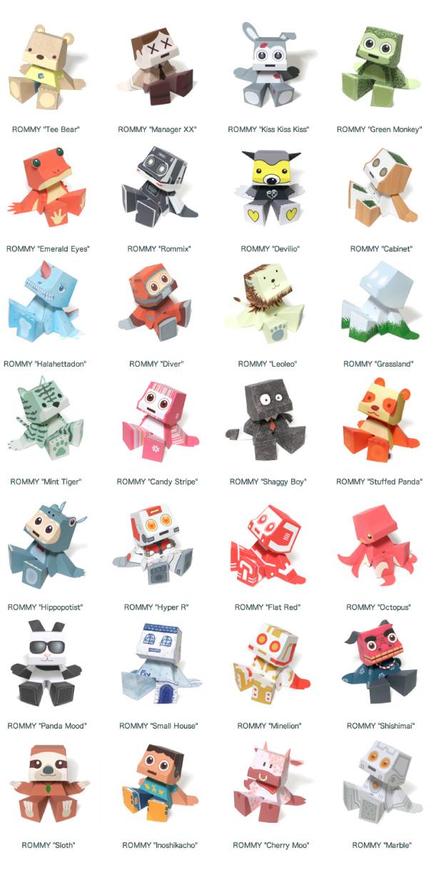 Paper Toys Rommy (Collection x 27 !!!)