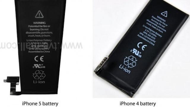 L'iPhone 5 aura presque la même batterie que l'iPhone 4...