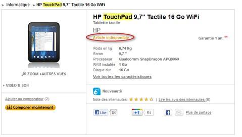 TouchPad HP TouchPad HP