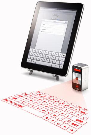 cube laser virtual keyboard Un clavier virtuel pour les iPhone et iPad (mais pas que)