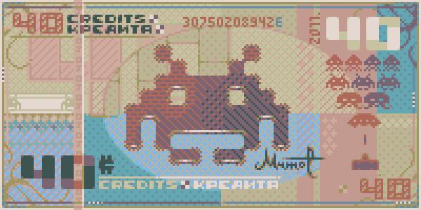 space invaders pixel banknote by mrmo Taurus Pixel Art : jeux vidéo et billets pixelisés