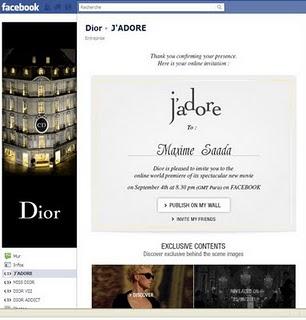 Dior lance en exclusivité mondiale sur Facebook son prochain film J'ADORE