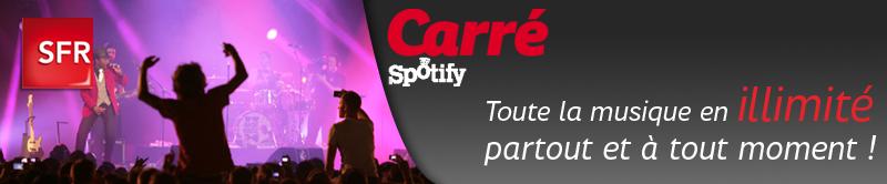 spotify carre sfr Les forfait Carré SFR accueillent Spotify
