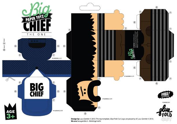 Paper toys Big Chief (x 5)